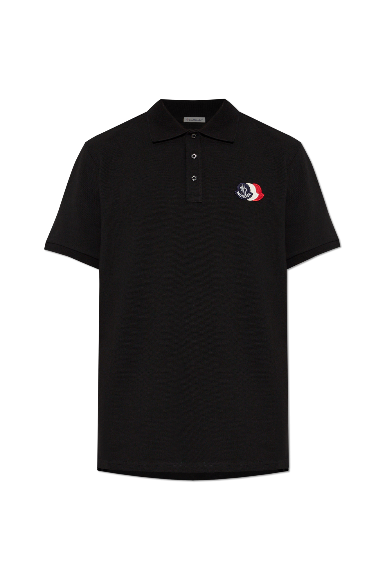 Black Polo with logo patch Moncler - Vitkac AS